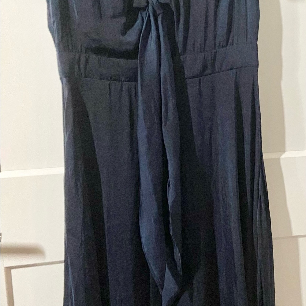 Blue Rain navy satiny dress